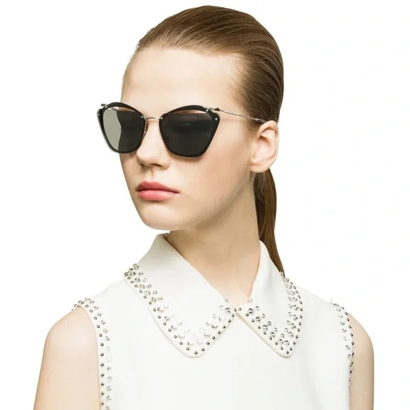 Miu Miu | Accessories | Miu Miu Black Silver Grey Cutout 